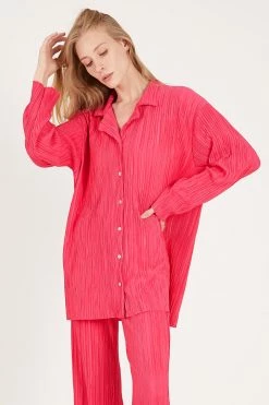 STORETS Maria Oversized Plisse Shirt BEST-SELLERS