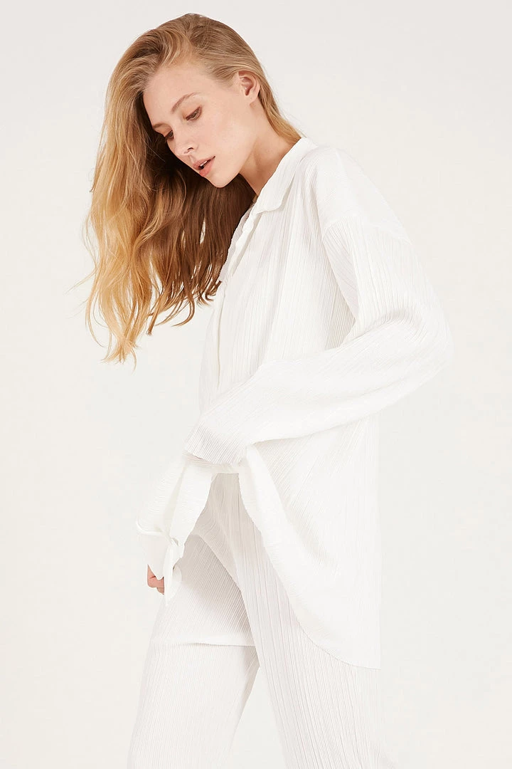 STORETS Maria Oversized Plisse Shirt BEST-SELLERS