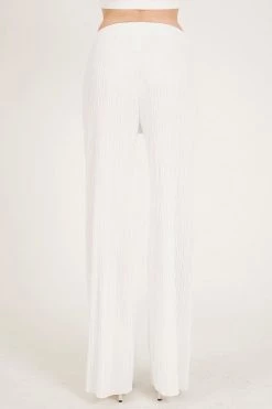 STORETS Maria Flared Leg Plisse Pants