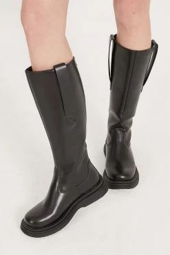 STORETS Wanda Zip-up Knee Pleather Knee Boots ACCESSORIES