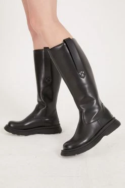STORETS Wanda Zip-up Knee Pleather Knee Boots ACCESSORIES