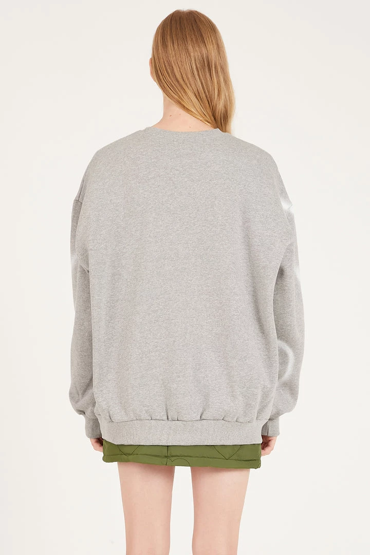 STORETS Gabrielle Oversized Heart Print Sweatshirt CLOTHING