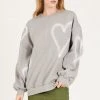 STORETS Gabrielle Oversized Heart Print Sweatshirt CLOTHING