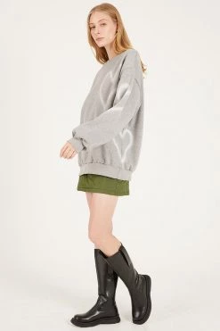 STORETS Gabrielle Oversized Heart Print Sweatshirt CLOTHING