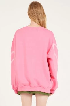 STORETS Gabrielle Oversized Heart Print Sweatshirt CLOTHING