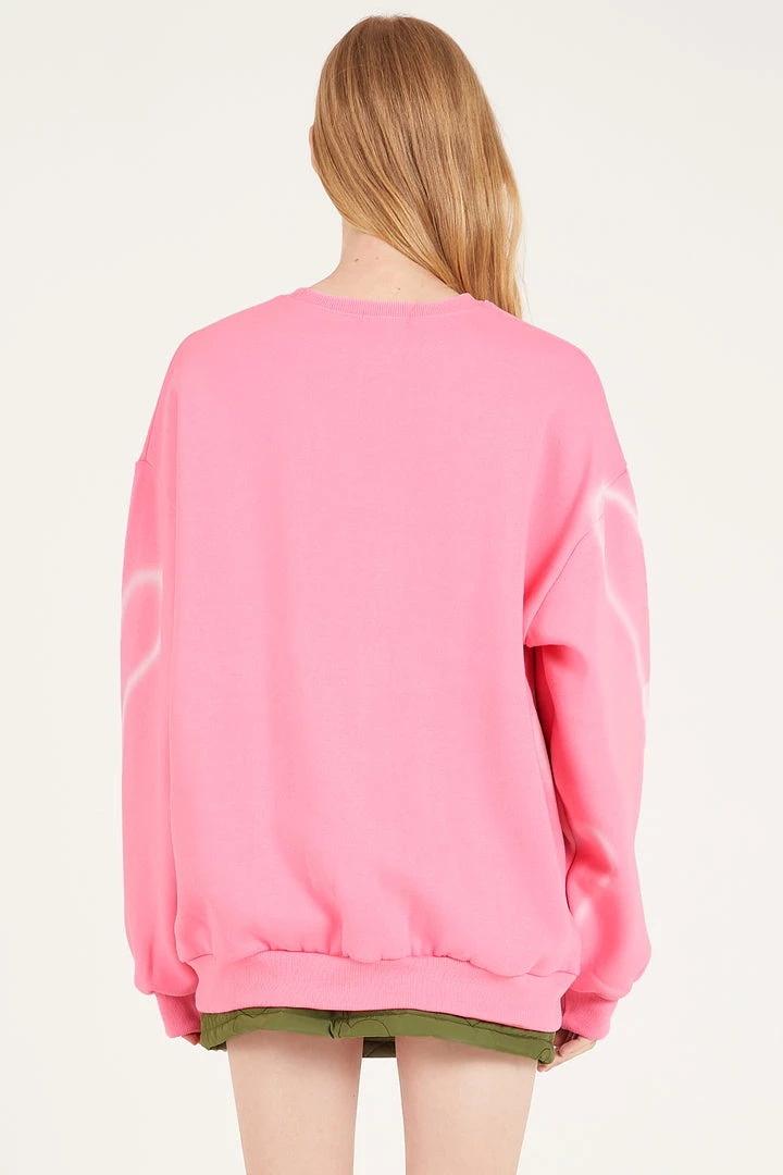 STORETS Gabrielle Oversized Heart Print Sweatshirt CLOTHING