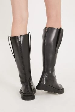 STORETS Wanda Zip-up Knee Pleather Knee Boots ACCESSORIES