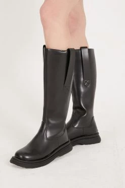STORETS Wanda Zip-up Knee Pleather Knee Boots ACCESSORIES