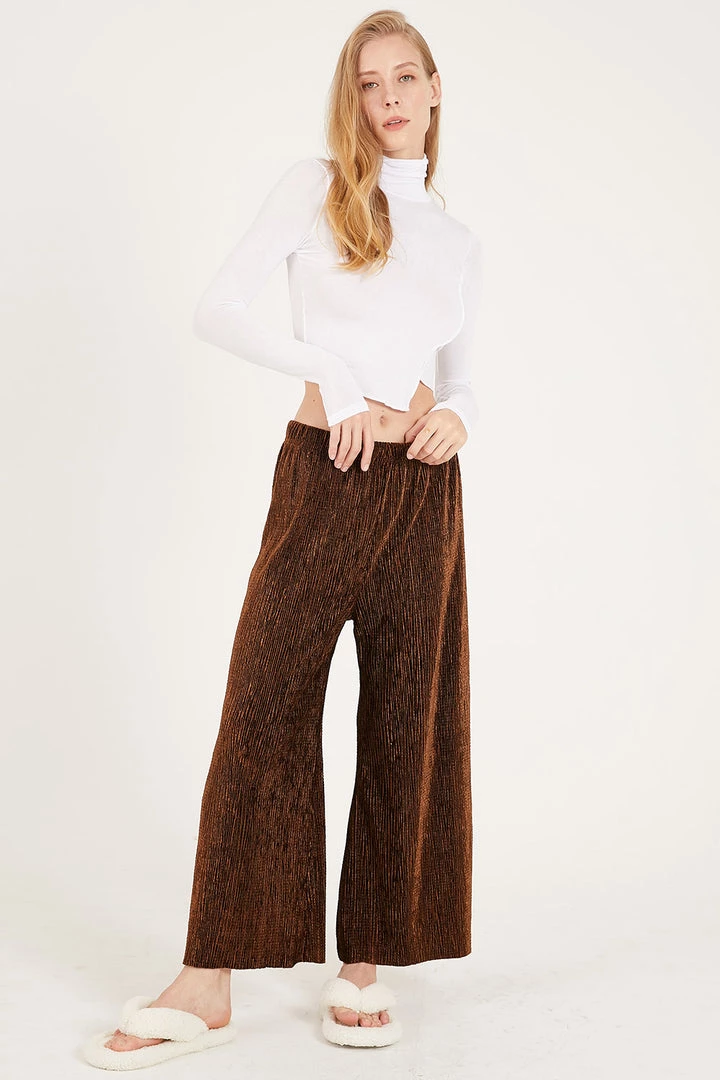 STORETS Norah Velvet Pleated Lounge Pants