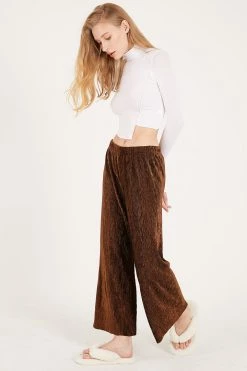 STORETS Norah Velvet Pleated Lounge Pants