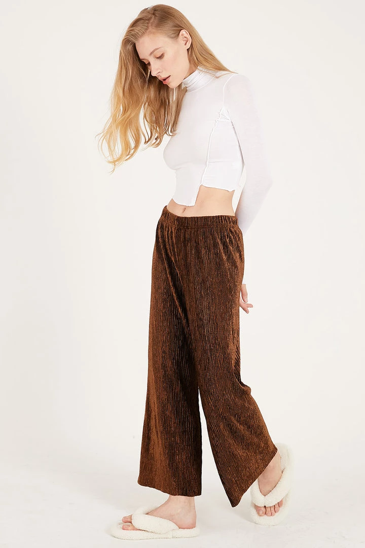 STORETS Norah Velvet Pleated Lounge Pants