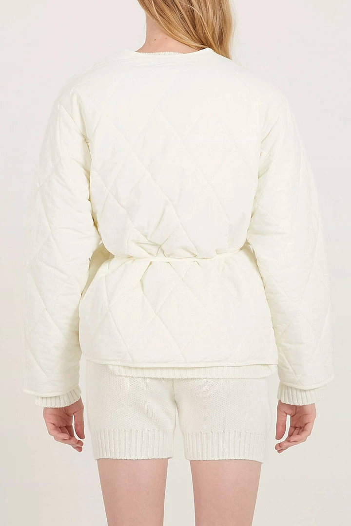 STORETS Floria Oversized Quilted Wrap Jacket