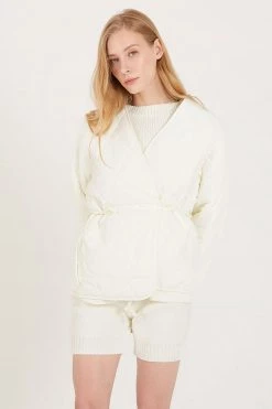 STORETS Floria Oversized Quilted Wrap Jacket
