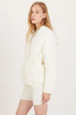 STORETS Floria Oversized Quilted Wrap Jacket