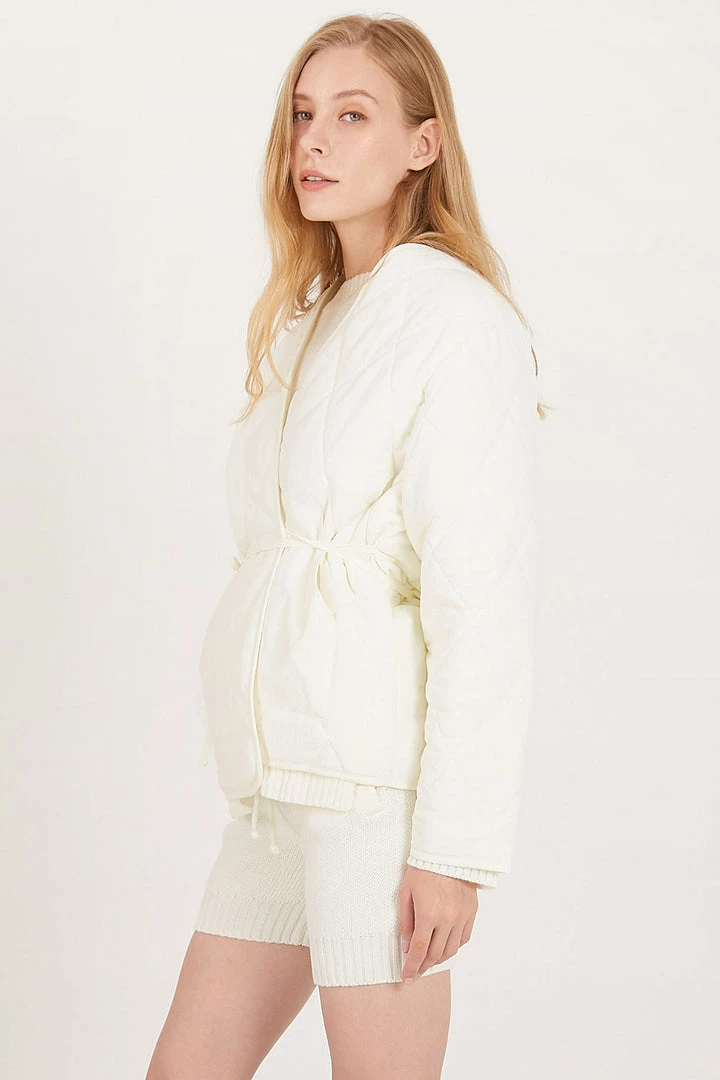 STORETS Floria Oversized Quilted Wrap Jacket