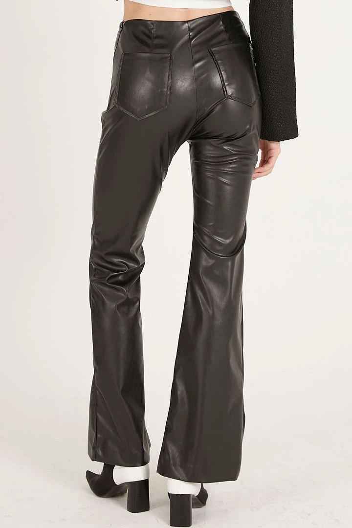 STORETS CLOTHING Zariyah Pleather Bootcut Pants