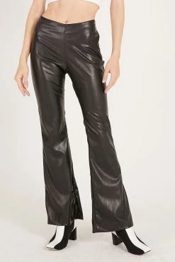 STORETS CLOTHING Zariyah Pleather Bootcut Pants