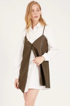 STORETS Cheryl Pleather Layering Dress