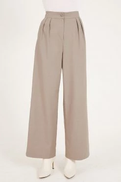 STORETS CLOTHING Lucille Wool Blend Pintuck Pants