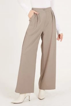STORETS CLOTHING Lucille Wool Blend Pintuck Pants