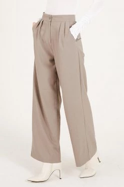 STORETS CLOTHING Lucille Wool Blend Pintuck Pants
