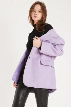 STORETS CLOTHING Nancy Wool Blend Blazer Coat