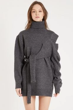 STORETS Ella Cold Shoulder Knit Mini Dress CLOTHING