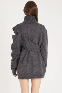 STORETS Ella Cold Shoulder Knit Mini Dress CLOTHING