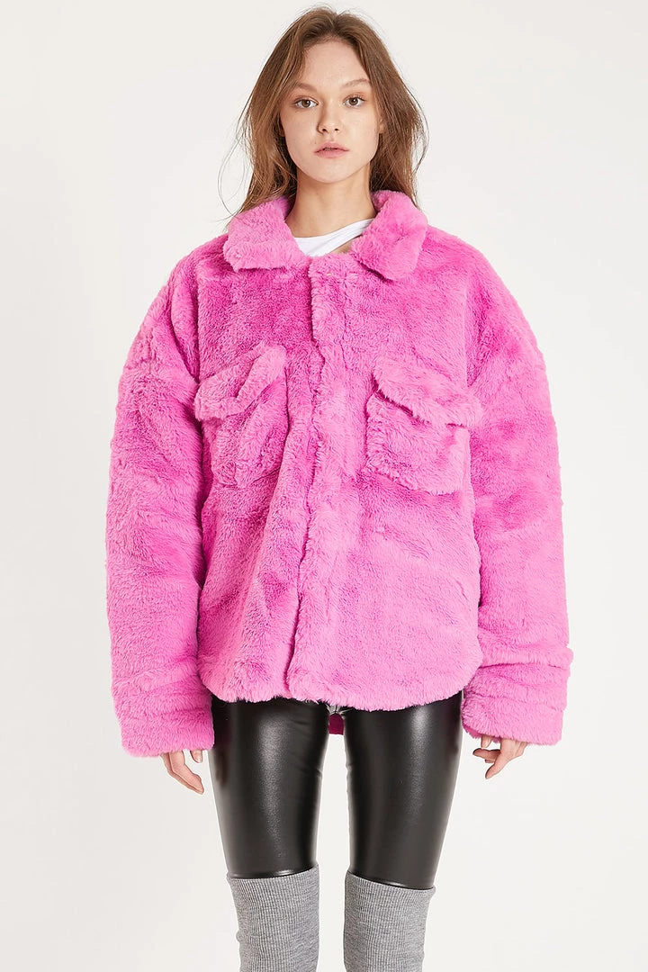 STORETS CLOTHING Parker Faux Fur Oversized Shacket