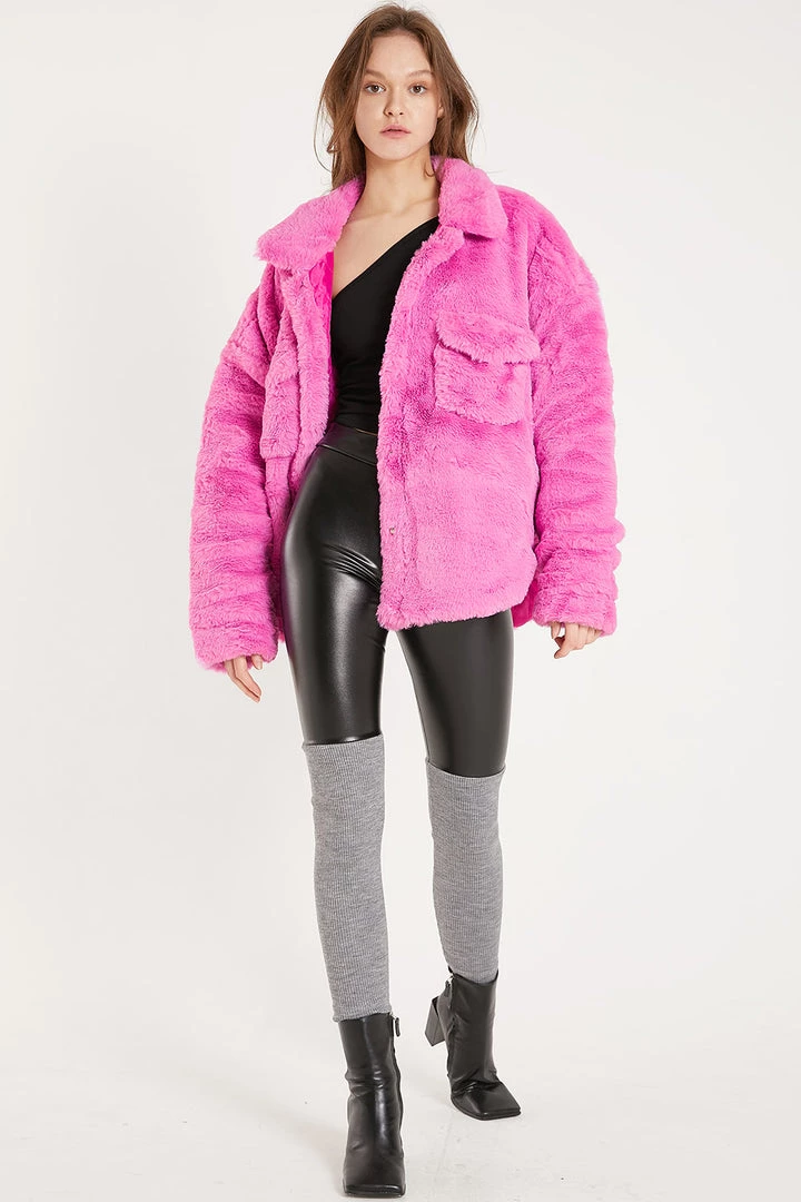 STORETS CLOTHING Parker Faux Fur Oversized Shacket