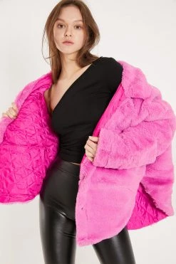 STORETS CLOTHING Parker Faux Fur Oversized Shacket