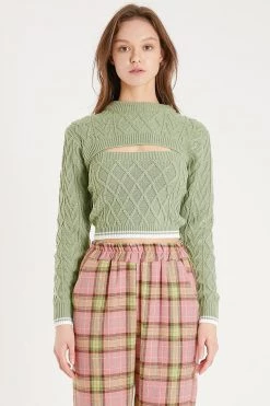 STORETS Fio Diamond Ribbed Top And Bolero Set