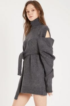 STORETS Ella Cold Shoulder Knit Mini Dress CLOTHING