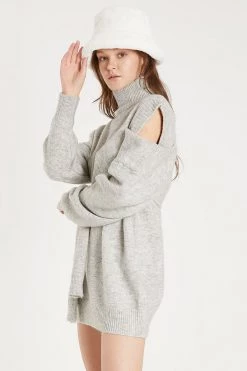 STORETS Ella Cold Shoulder Knit Mini Dress CLOTHING