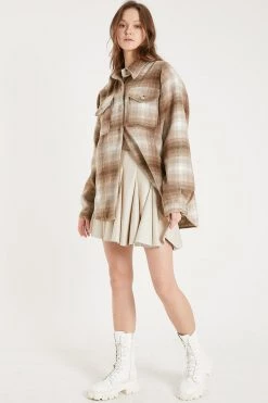 STORETS Kaz Pleather Godet Skirt