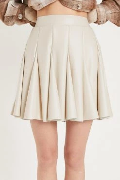 STORETS Kaz Pleather Godet Skirt