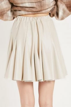 STORETS Kaz Pleather Godet Skirt