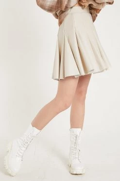 STORETS Kaz Pleather Godet Skirt