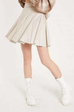 STORETS Kaz Pleather Godet Skirt