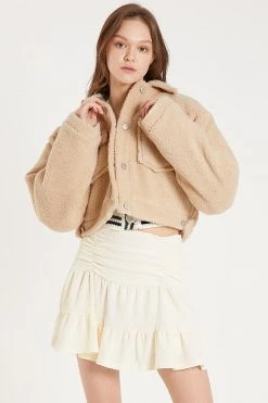 STORETS Meara Faux Shearling Trucker Jacket