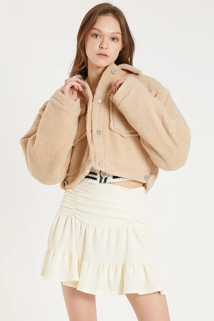 STORETS Meara Faux Shearling Trucker Jacket