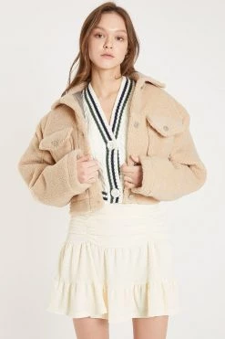 STORETS Meara Faux Shearling Trucker Jacket