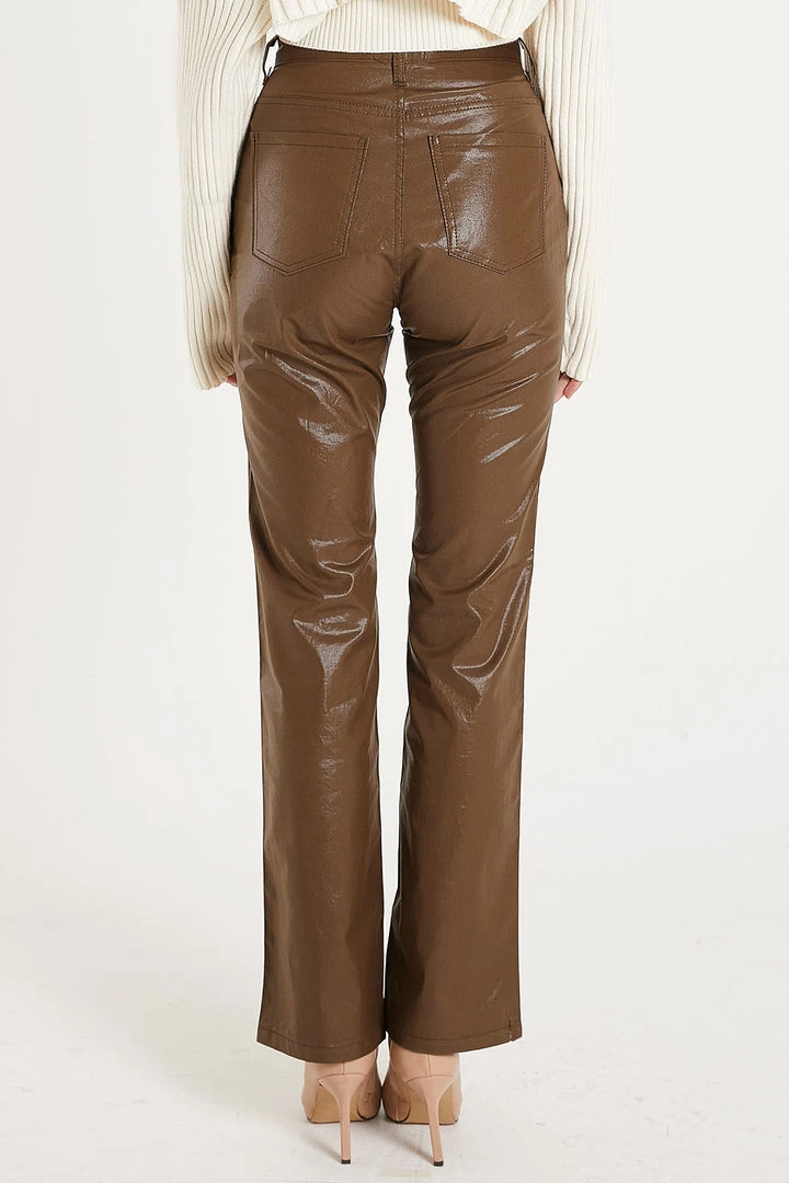 STORETS Heavin Pleather Straight Pants CLOTHING