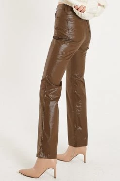 STORETS Heavin Pleather Straight Pants CLOTHING