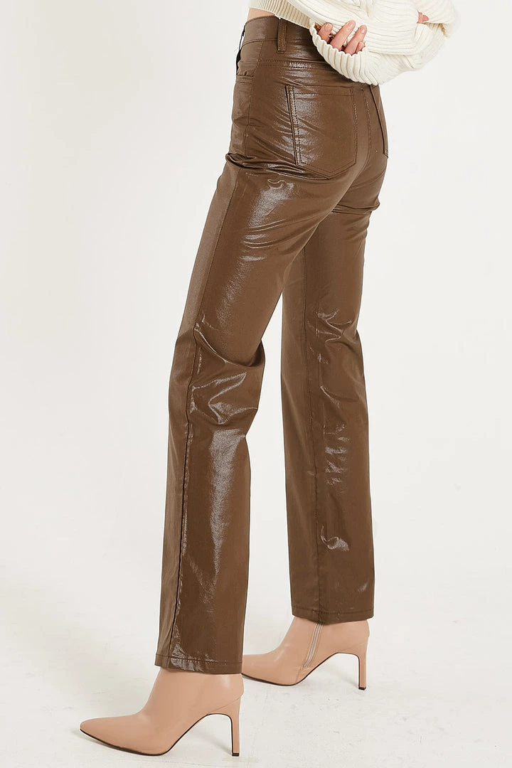 STORETS Heavin Pleather Straight Pants CLOTHING