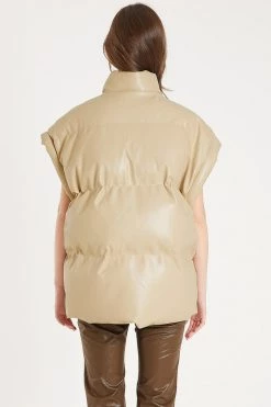 STORETS CLOTHING Destiny Pleather Puffer Vest