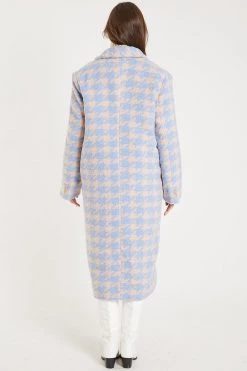 STORETS Jenny Houndstooth Long Maxi Coat