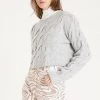 STORETS Lucy Cable Mock Crop Sweater CLOTHING