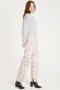 STORETS Lucy Cable Mock Crop Sweater CLOTHING