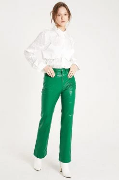 STORETS Heavin Pleather Straight Pants